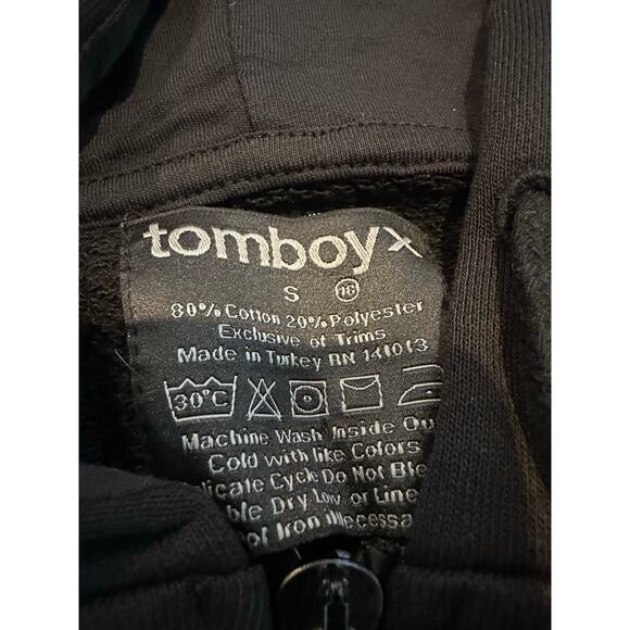 tomboy X French Terry Zip-Up Hoodie Metallic Rainbow Size Small – Bold Fashion - Picture 5 of 8